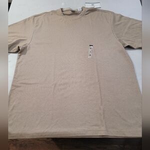 Geoffrey Beene Men's Beige Short Sleeve Tee